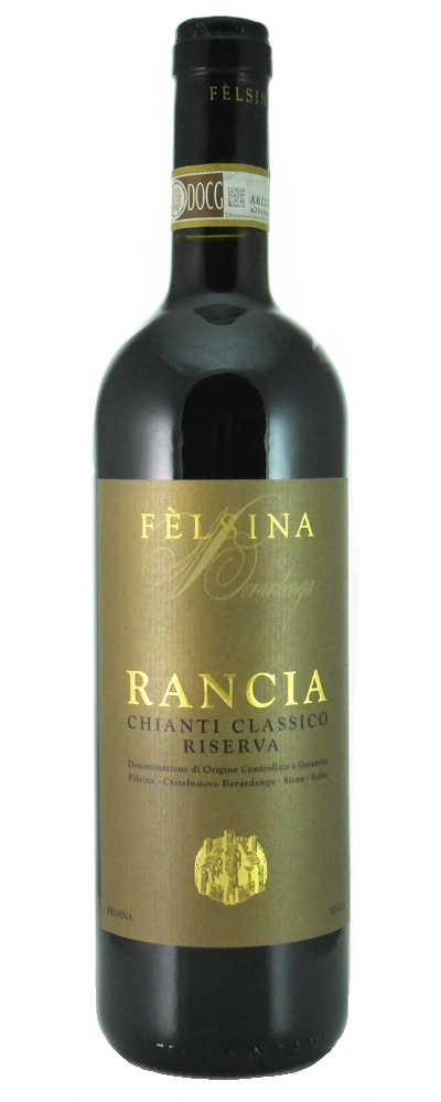 Wein-Flasche Felsina Rancia Chianti Classico Riserva, italienischer Rotwein, DOCG-Zertifizierung
