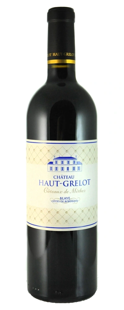 Wein, Château Haut-Grelot, Côteaux de Méthez, Blaye, Côtes de Bordeaux, Flasche, Rotwein, Etikett, Getränk, Alkohol