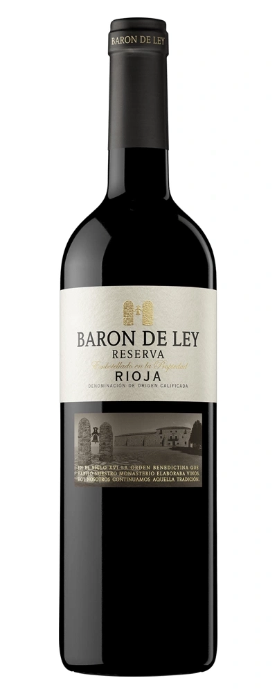 Wein Baron de Ley Reserva Rioja, Flasche mit Etikett, Rotwein, spanisch