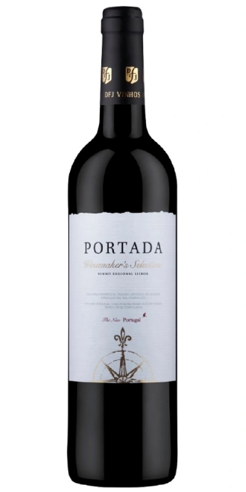 Flasche Rotwein der Marke Portada mit dem Schriftzug Winemaker's Selection