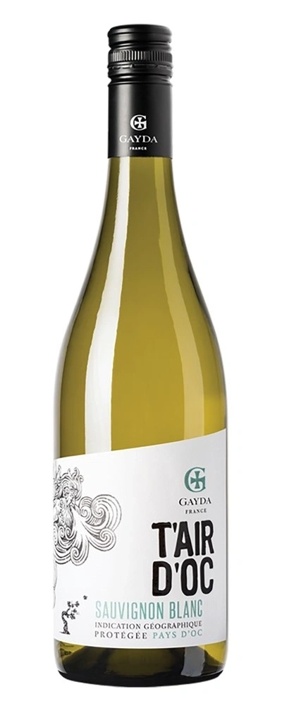 Weinflasche Gayda T'Air d'Oc Sauvignon Blanc, Frankreich, weißer Wein