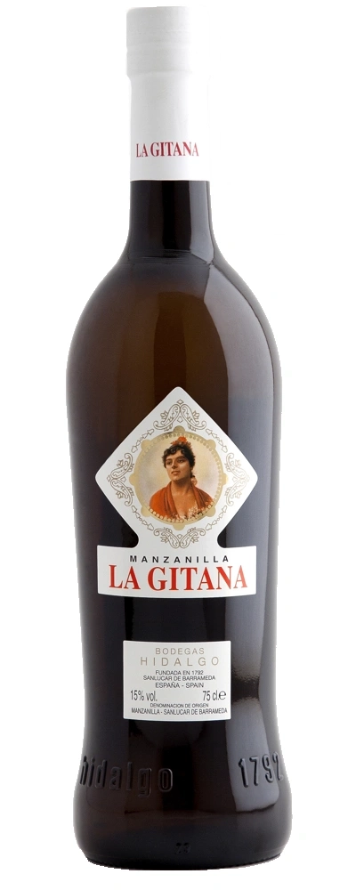 Eine Flasche Manzanilla La Gitana Wein von Bodegas Hidalgo