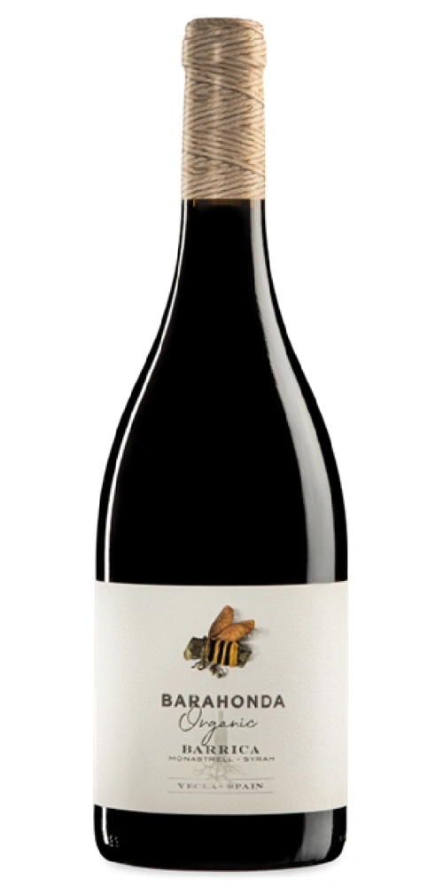 Barahonda Organic Wein mit Biene und Trauben, rot, aus Spanien