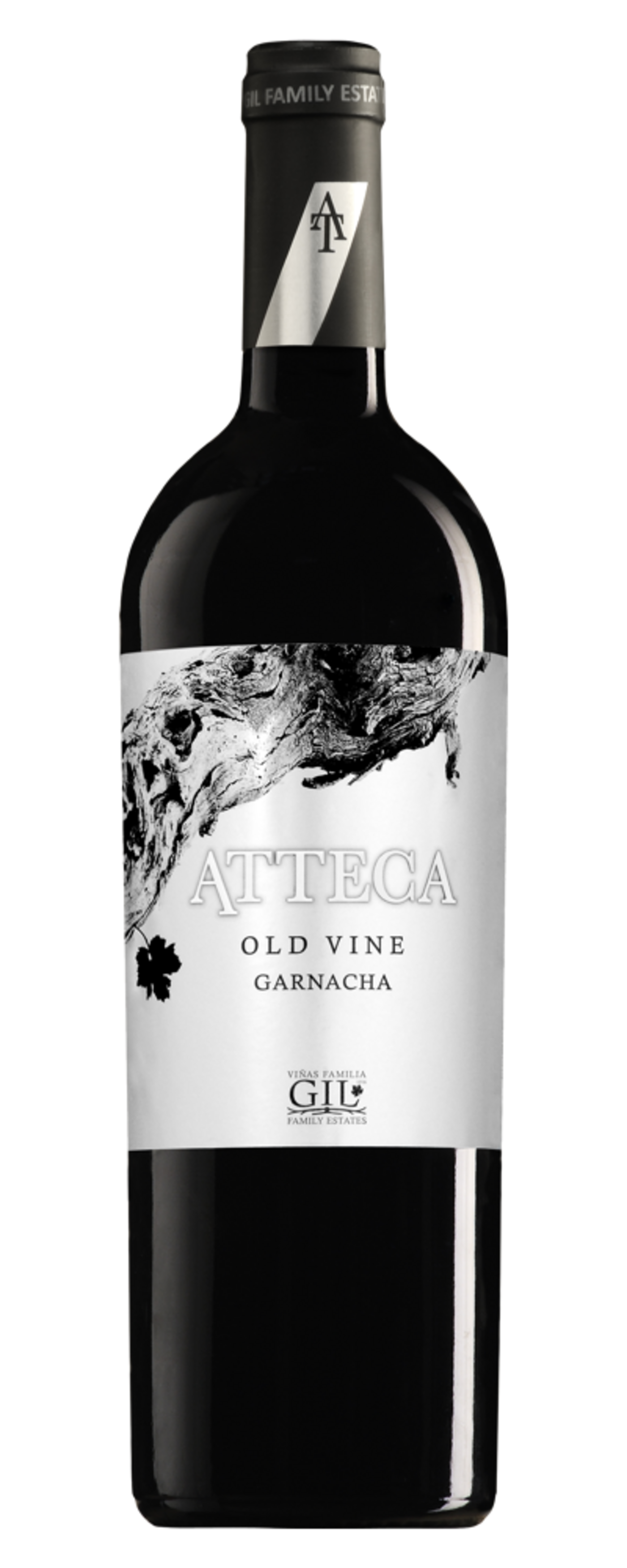 Wein-Flasche mit dem Etikett 'Atteca Old Vine Garnacha' von Viñas Familia Gil.