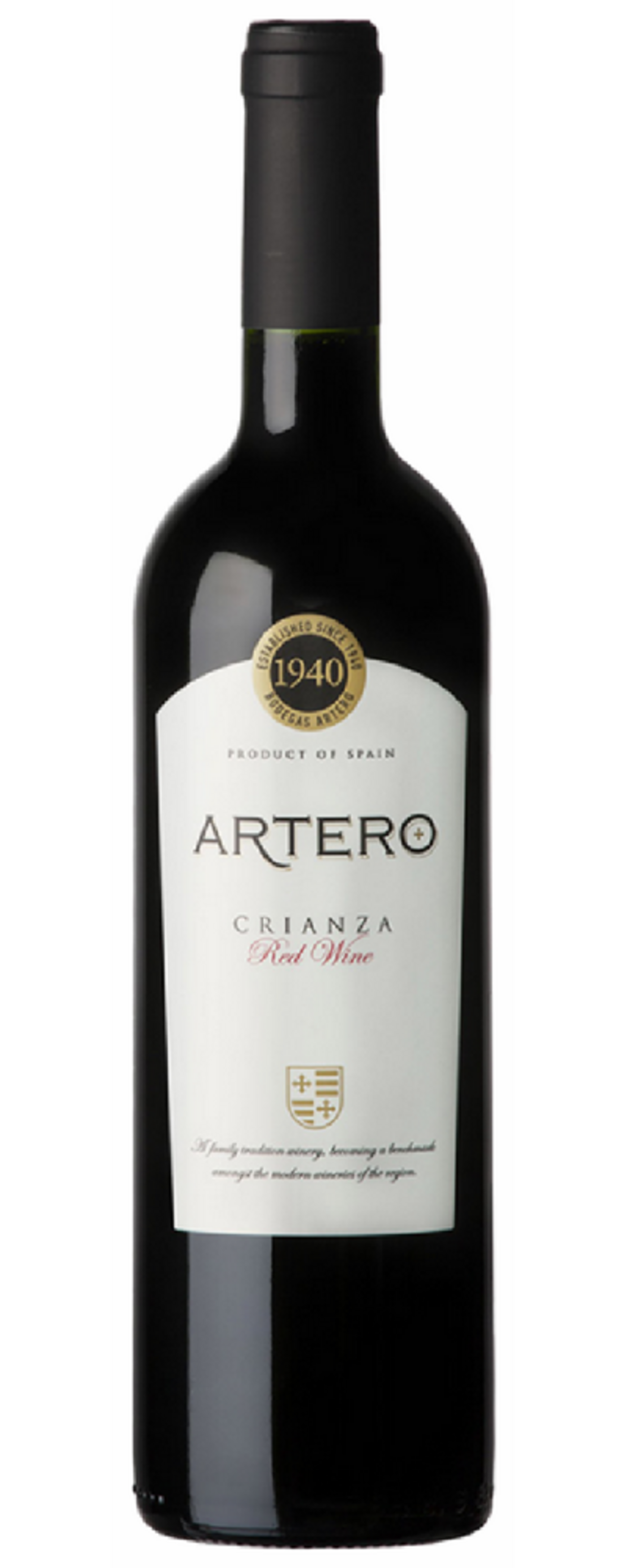 Artero Crianza Rotwein, Produkt aus Spanien, etabliert seit 1940, Familienweingut, Rotwein
