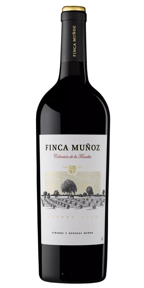 Flasche Rotwein mit Etikett: FINCA MUÑOZ