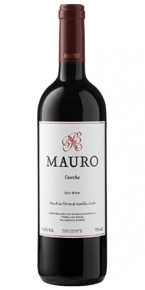 Weinflasche von Mauro Cosecha Rotwein mit Etikett