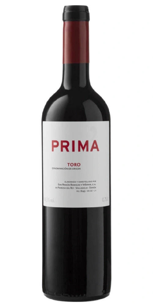 Eine Flasche Rotwein mit dem Etikett PRIMA TORO mit Alc. 14,5% vol.