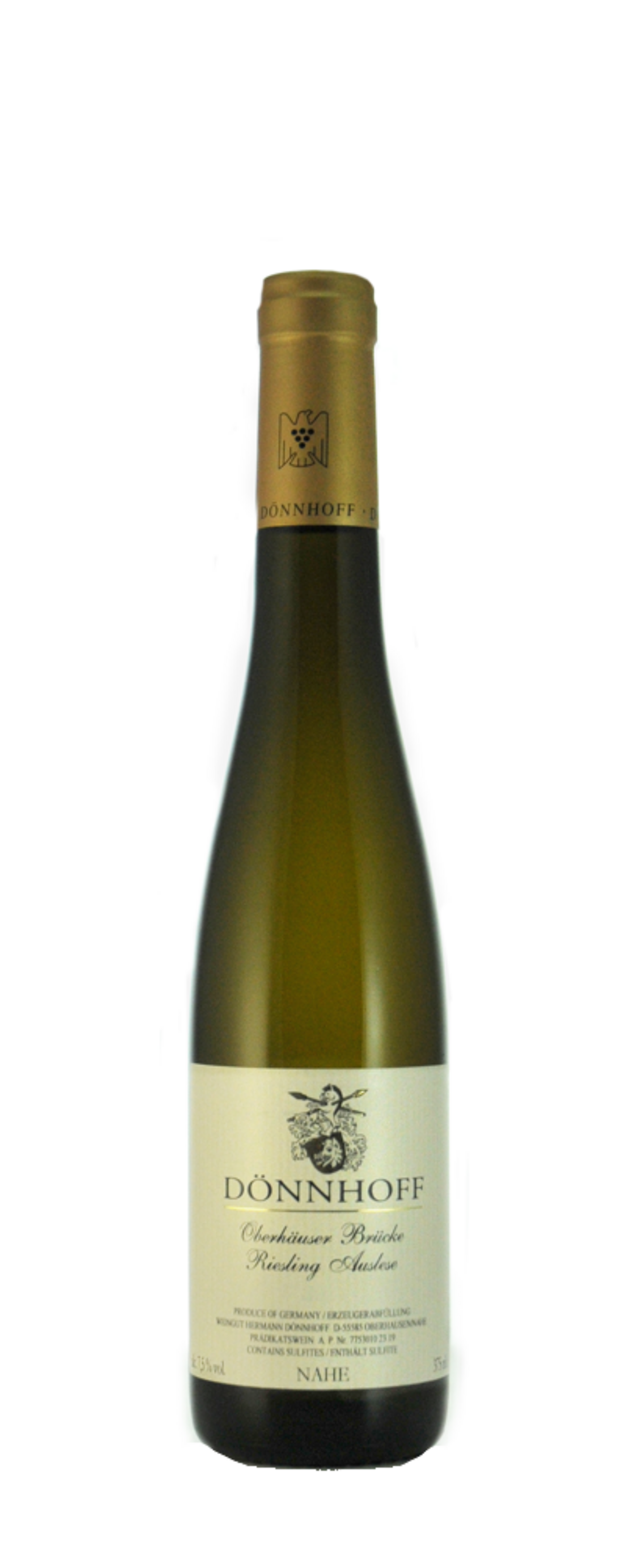 Dönnhoff Oberhäuser Brücke Riesling Auslese Wein, Nahe, 375ml Flasche, Produkt aus Deutschland
