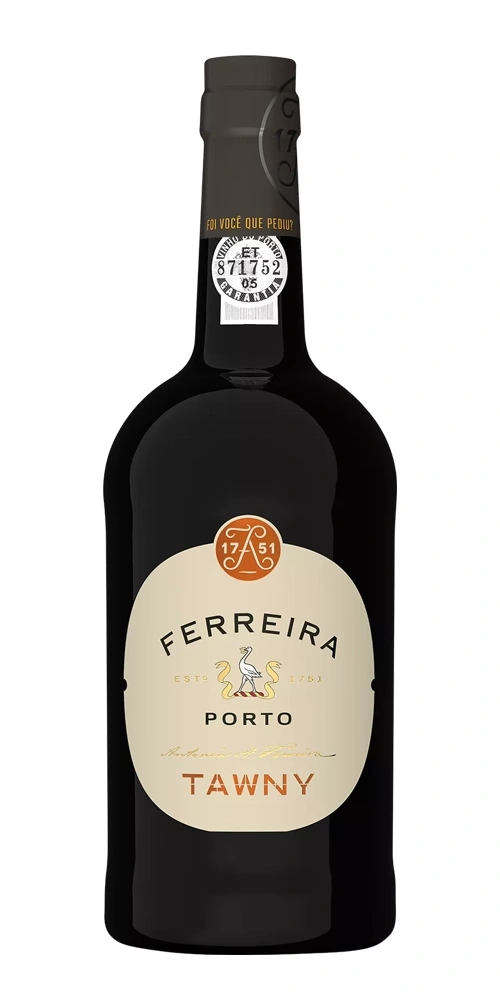 Flasche Portwein mit dem Etikett Ferreira Porto Tawny