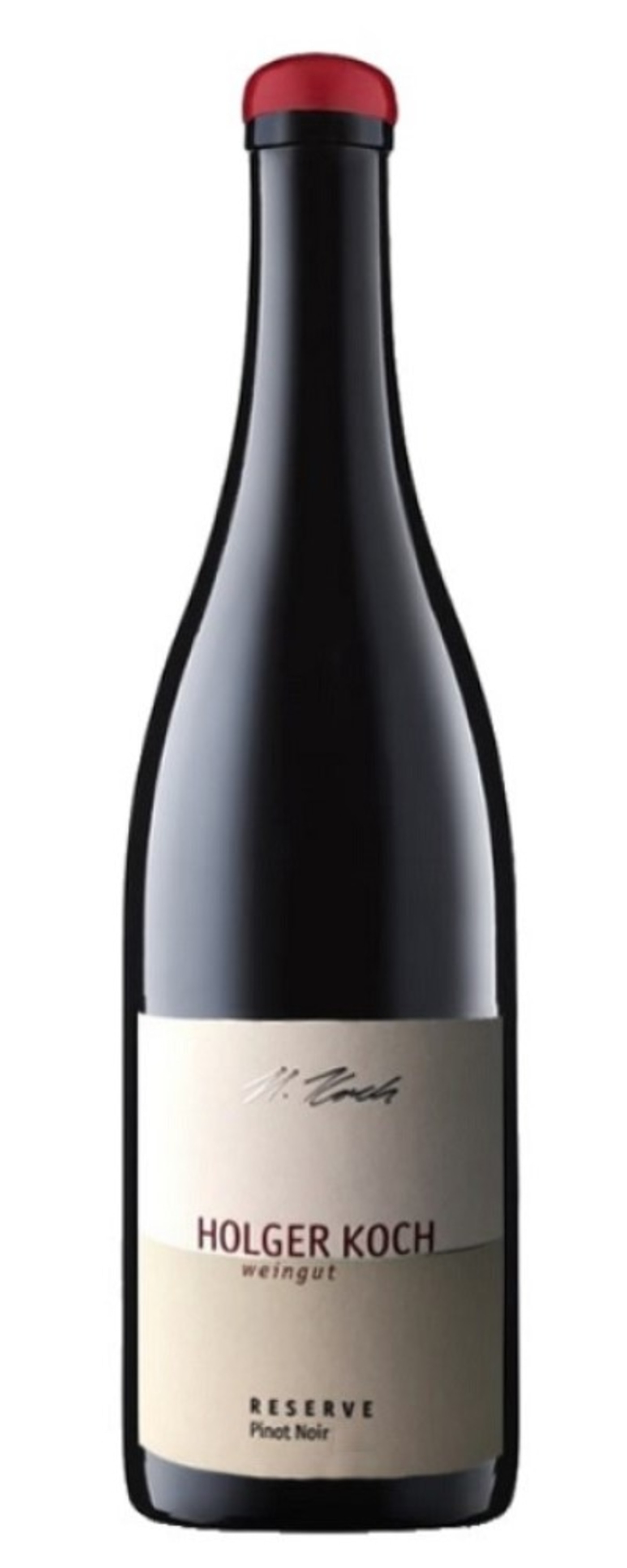 Weinflasche Holger Koch Reserve Pinot Noir, rot, elegant, edel, Wein