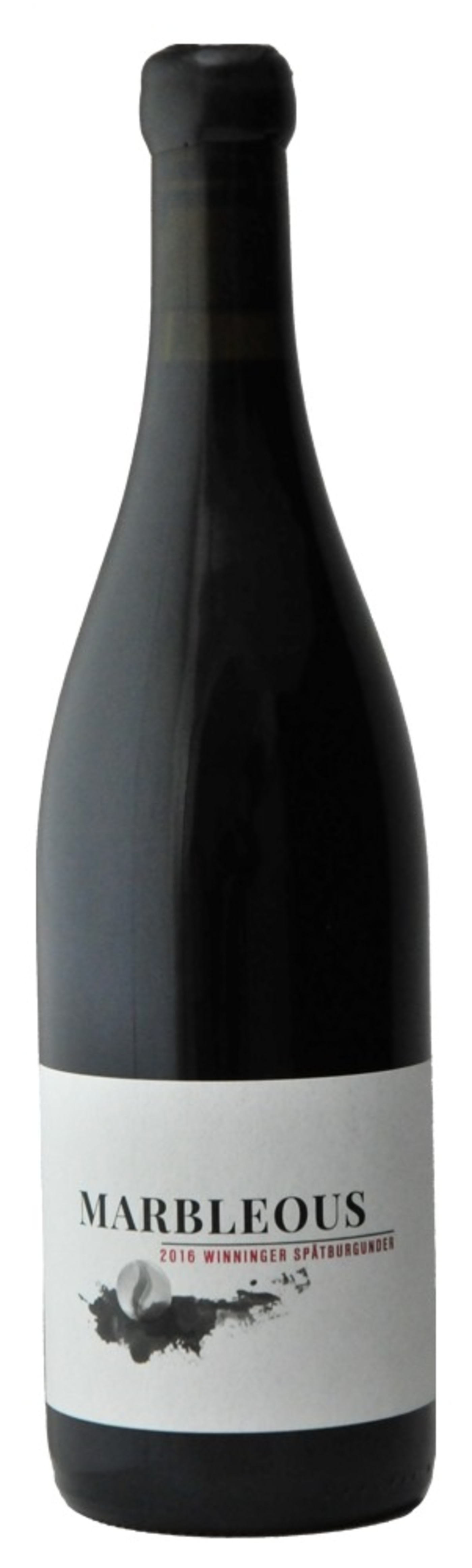 Wein-Flasche mit dem Etikett MARBLEOUS 2016 Winninger Spätburgunder