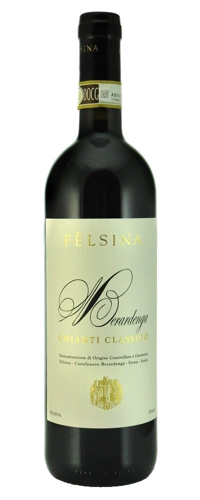 Wein Felsina Berardenga Chianti Classico, italienischer Rotwein, DOCG-Zertifizierung, Flaschenetikett