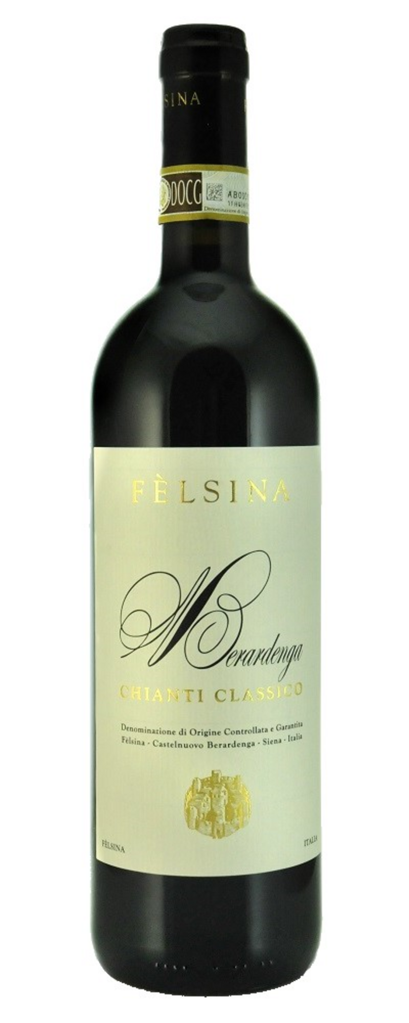 Wein Felsina Berardenga Chianti Classico, italienischer Rotwein, DOCG-Zertifizierung, Flaschenetikett