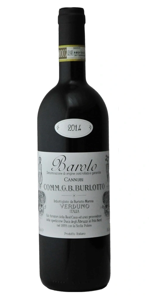 Eine Flasche Rotwein mit Etikett und Jahrgang 2014