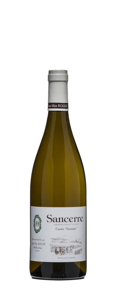Weinflasche Sancerre Cuvée Genèse, Jean-Max Roger, Frankreich, weißer Wein, Genuss