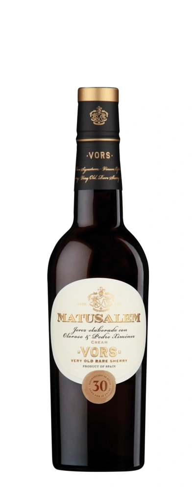 Eine Flasche Matusalem VORS Cream Sherry, 30 Jahre alt, aus Spanien.