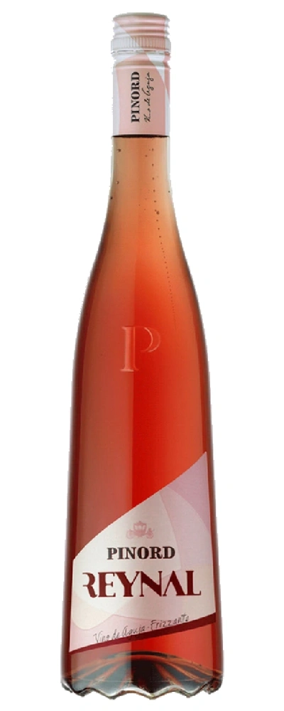 Eine Flasche Roséwein mit dem Etikett PINORD REYNAL