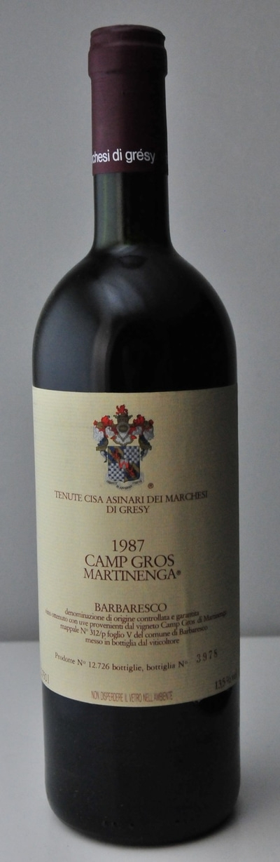Barbaresco Camp Gros Nebbiolo 1987 Marchesi di Gresy