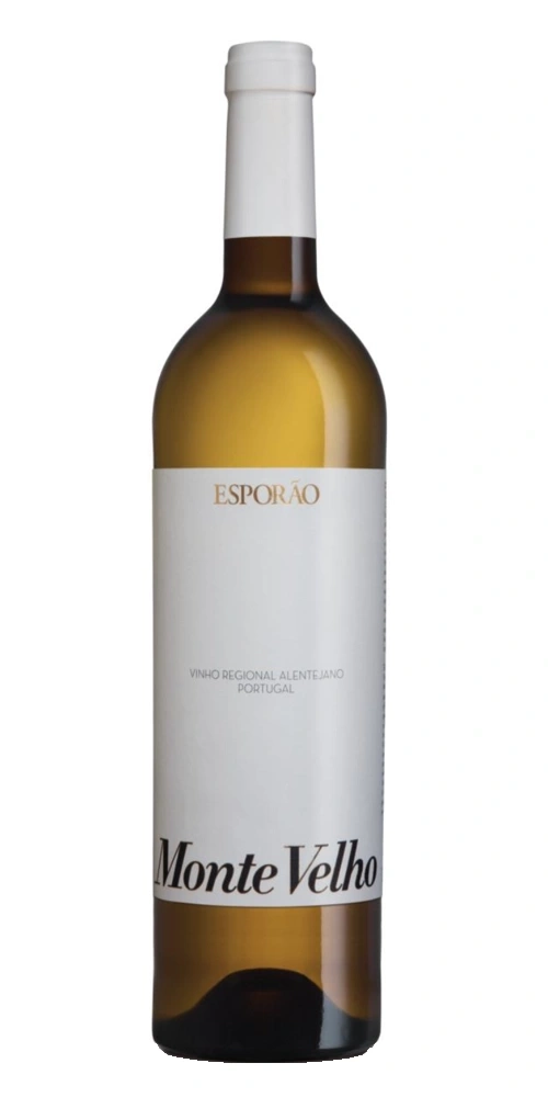 Eine Flasche Weißwein von Monte Velho Esporão Alentejano