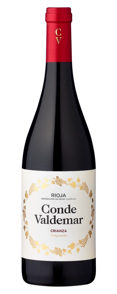 Wein-Flasche von Conde Valdemar, Rioja, Crianza, Tempranillo, rot