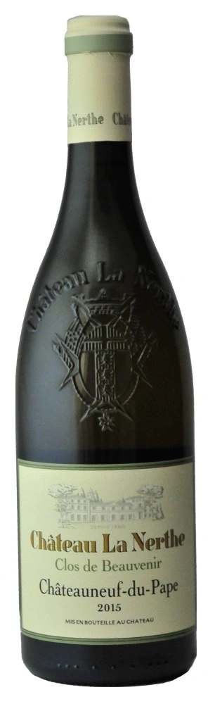 Wein Chateau La Nerthe, Châteauneuf-du-Pape, 2015, Clos de Beauvenir, Flasche, Etikett, Weinprobe