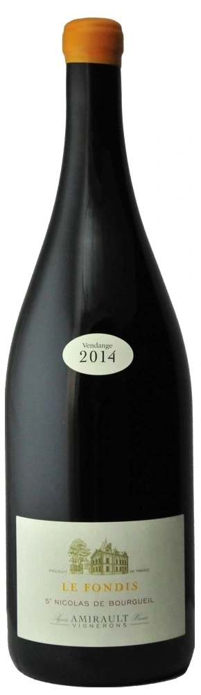 Wein-Flasche, Le Fondis, St Nicolas de Bourgueil, Jahrgang 2014, Amirault Vignerons