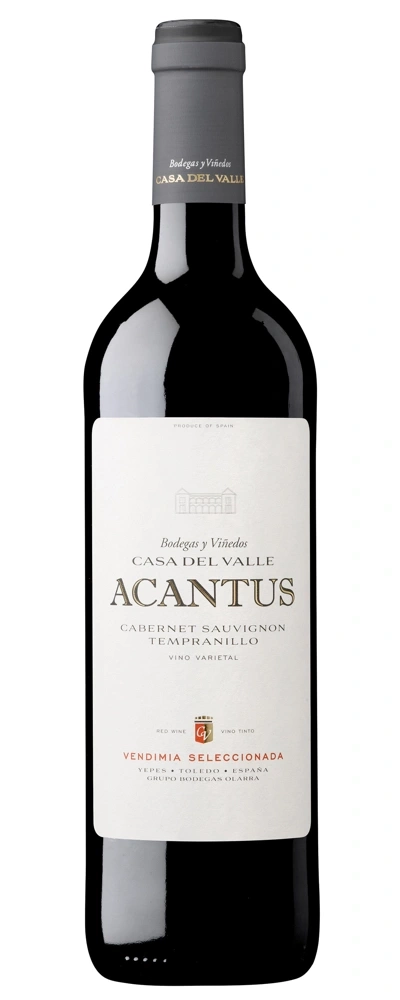 Wein-Etikett von Casa Del Valle Acantus, Cabernet Sauvignon, Tempranillo, Vendimia Seleccionada, Rotwein