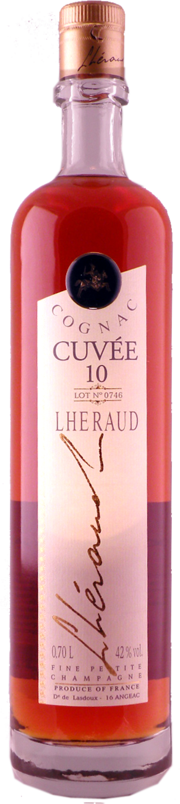 Cognac Cuvee 10 Fine Petite Champagne Lheraud