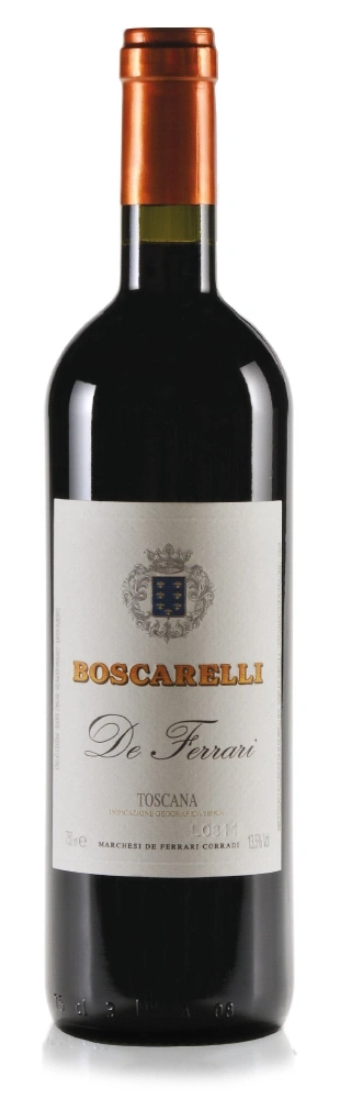 Wein Boscarelli De Ferrari Toscana, Flasche, rot, Etikett, Alkohol