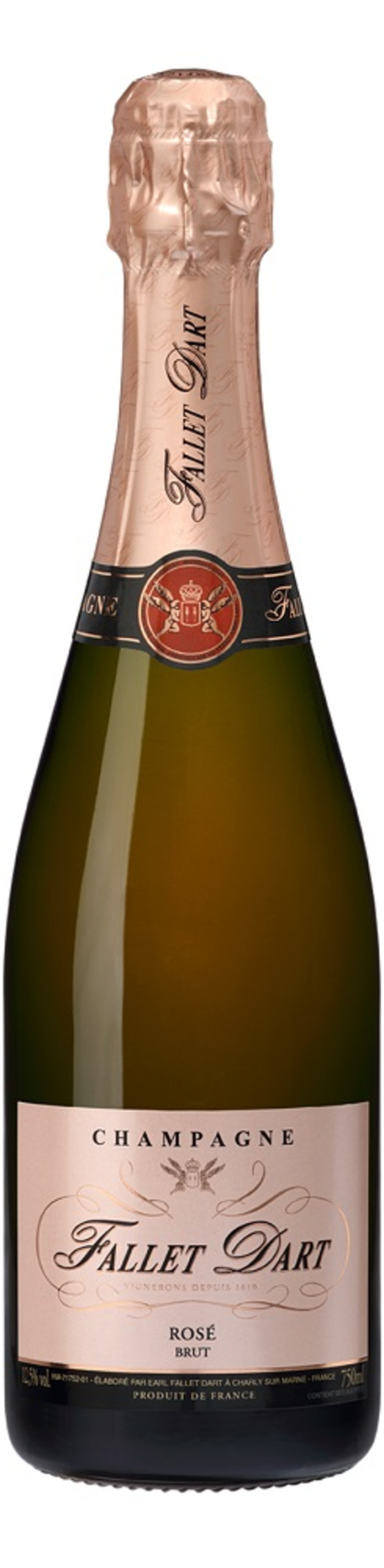 Champagner Flasche Fallet Dart Rosé Brut, Produkt aus Frankreich