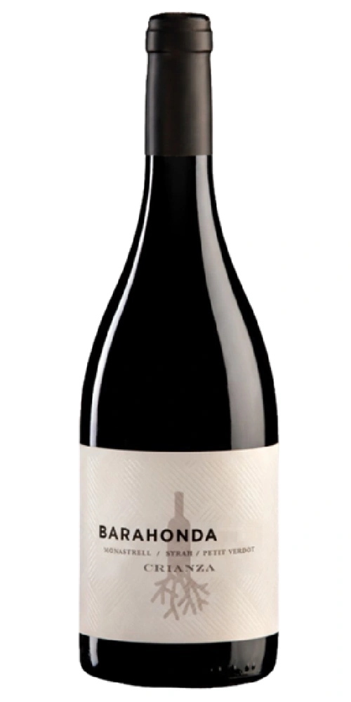 Eine Flasche Rotwein der Marke Barahonda Crianza.
