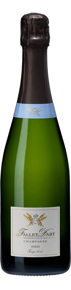 Champagnerflasche, grün, Etikett, Fallet Dart, Heres, Jahrgang 2013, Champagner