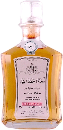 Flasche La Vieille Poire, 43% vol, René de Miscault, 70 cl, Eau de Vie de Poire William