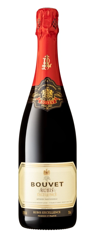Bouvet Rubis Excellence Demi-Sec, französische Flasche, rot und gold