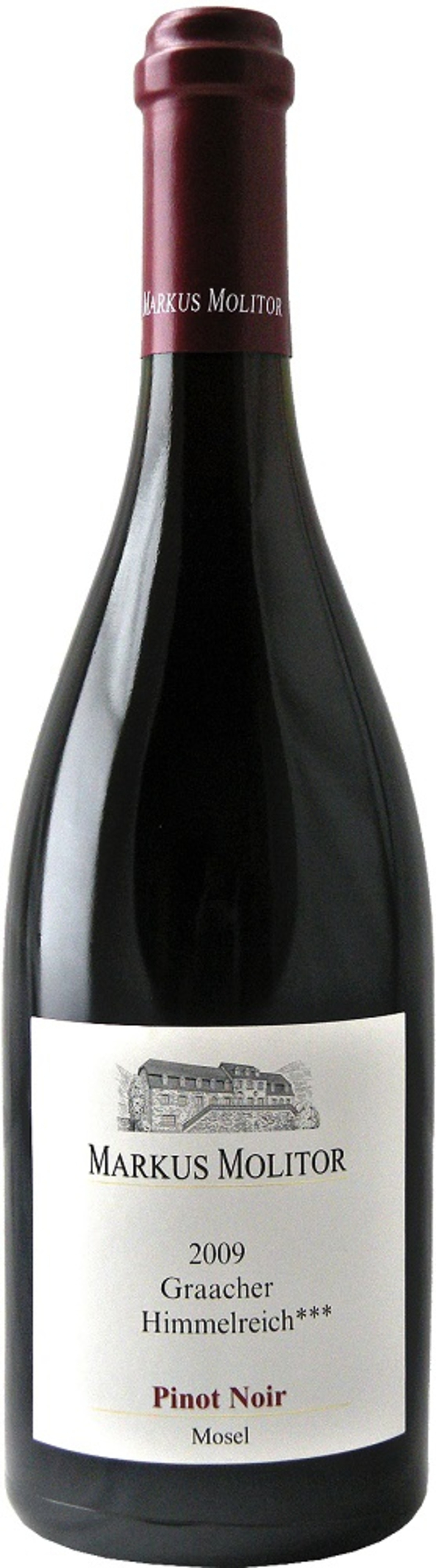 Wein-Flasche von Markus Molitor, Pinot Noir, 2009, Graacher Himmelreich, Mosel.