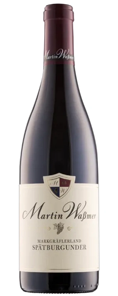 Wein-Flasche von Martin Waßmer, Spätburgunder, Markgräflerland, Rotwein, edel, elegant