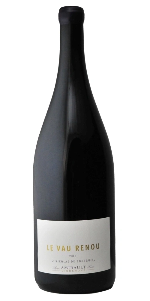 Eine schwarze Flasche Wein mit einem weißen Etikett.