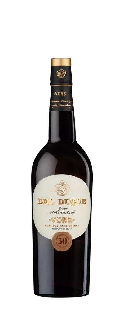 Eine Flasche Del Duque Amontillado VORS Sherry