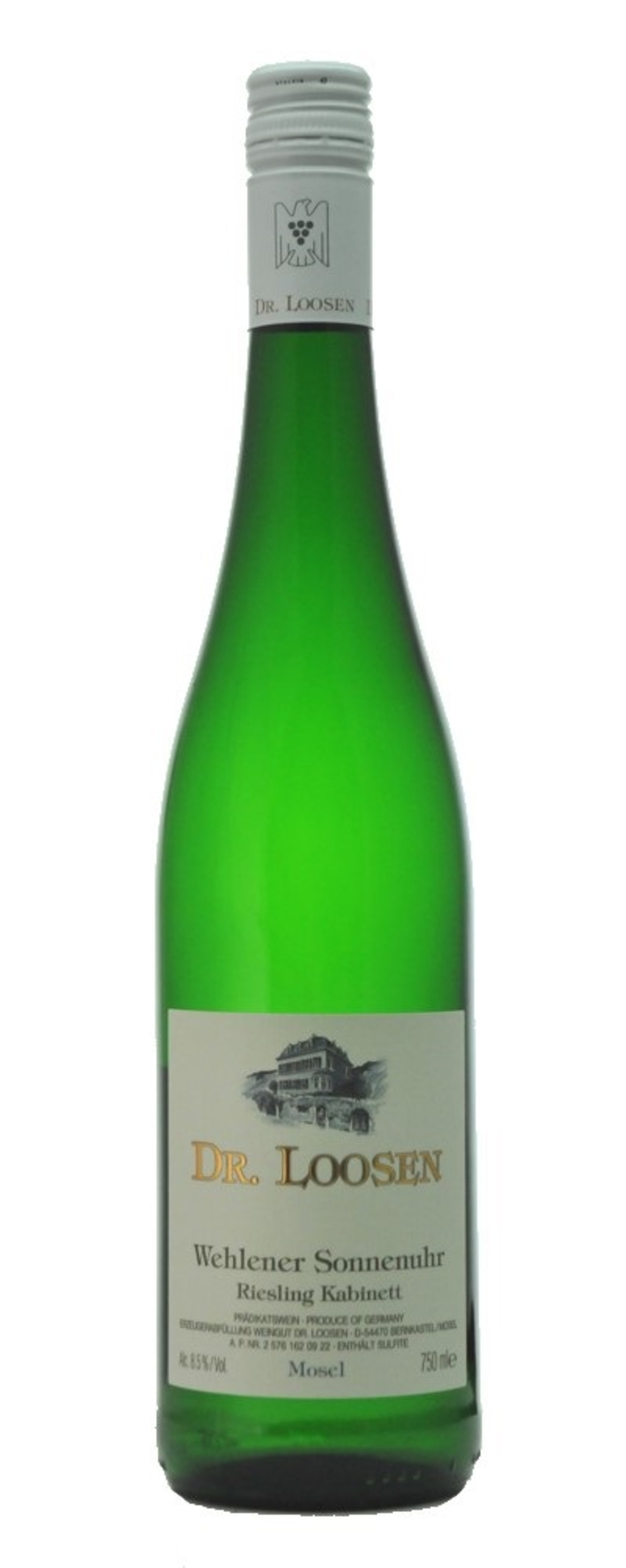 Weinflasche von Dr. Loosen, Wehlener Sonnenuhr Riesling Kabinett, Mosel, 750 ml