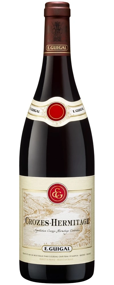 Wein, Crozes-Hermitage, E. Guigal, Flasche, Rotwein, Etikett, Frankreich, Alkohol, Getränk, Weinprobe