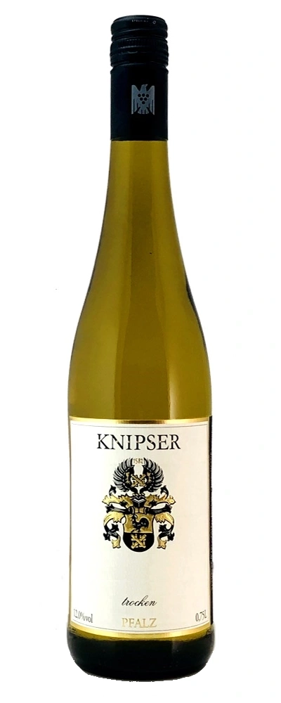 Weinflasche Knipser trocken Pfalz, 12% vol, 0.75l, mit Wappen und Schriftzug