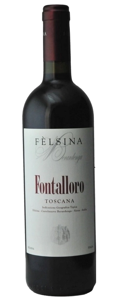 Wein-Flasche mit dem Etikett 'Fontalloro Toscana' von Felsina