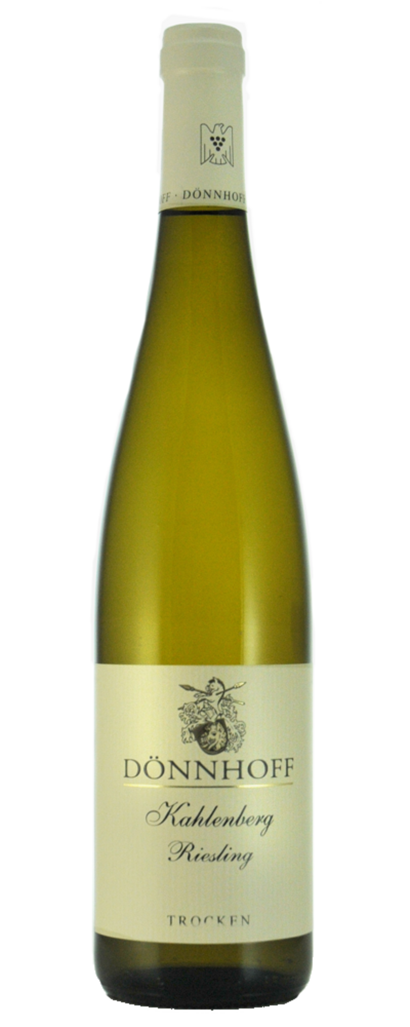 Weinflasche DÖNNHOFF Kahlenberg Riesling Trocken, Weißwein, Flasche, Etikett