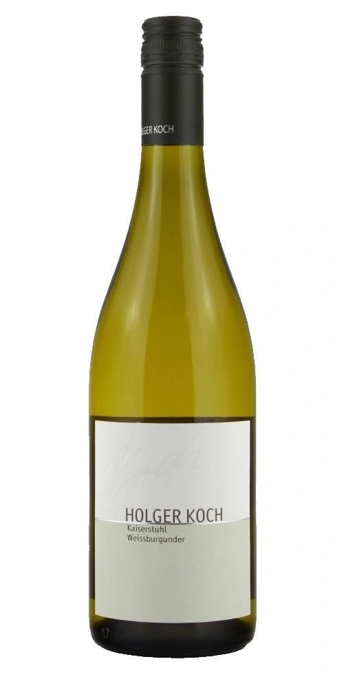 Holger Koch Weißburgunder Flasche mit Beschriftung Kaiserstuhl