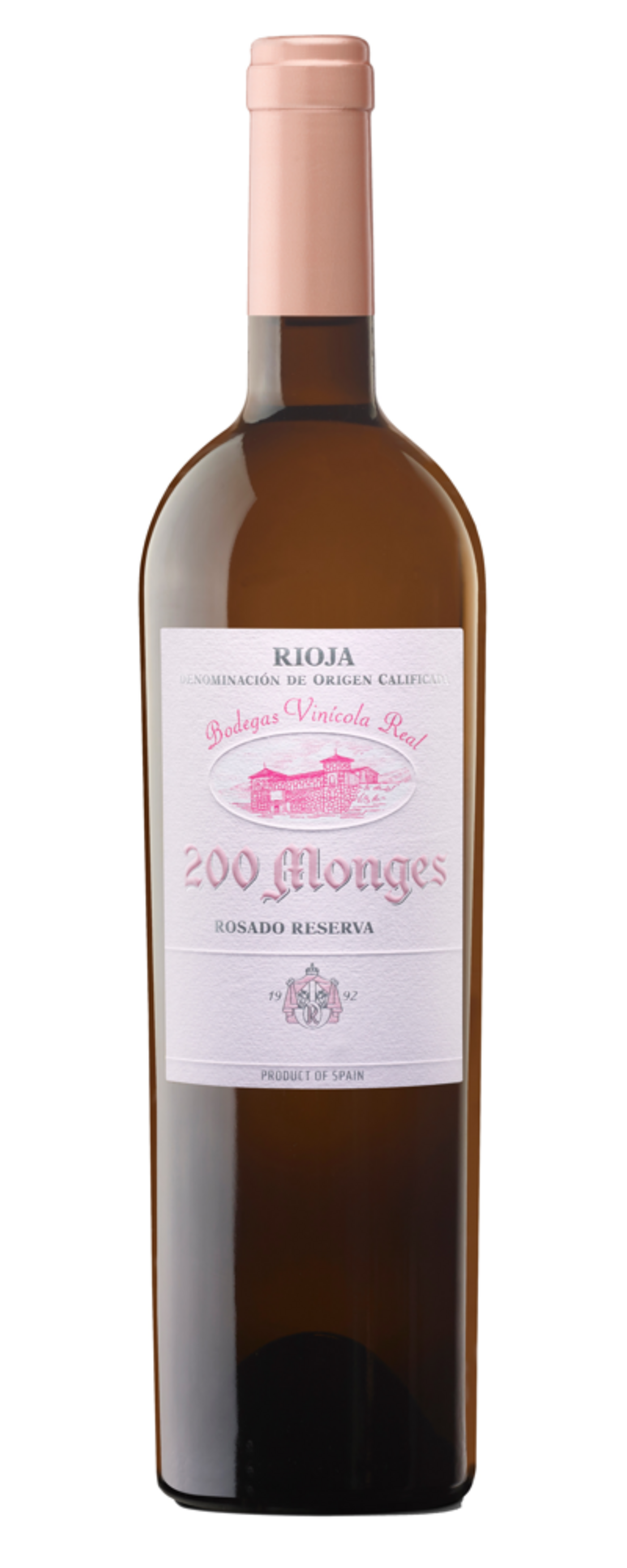 Wein, Rioja, Bodegas Vinícola Real, 200 Monges, Rosado Reserva, Produkt aus Spanien, Flasche