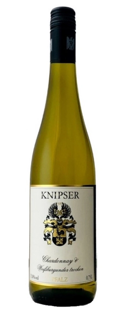 Weinflasche Knipser Chardonnay & Weißburgunder trocken Pfalz, 0,75l