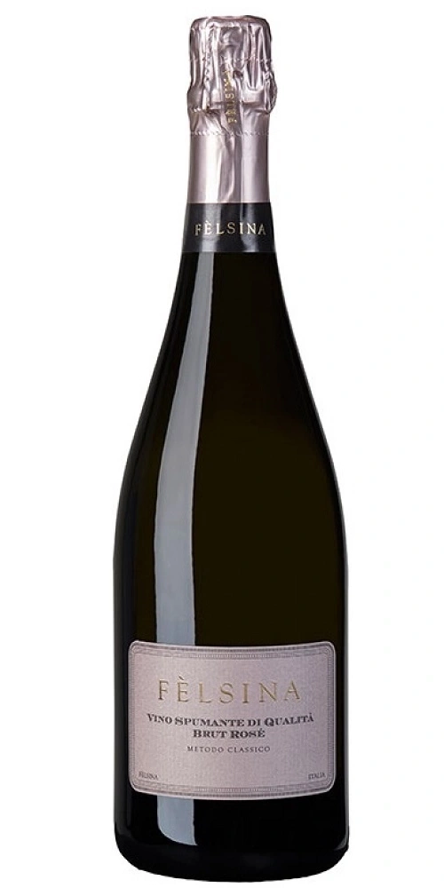 Flasche Rosé Sekt von Felsina Brut Rosé Metodo Classico