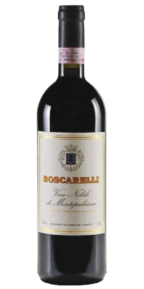 Eine Flasche Rotwein von BOSCARELLI VINO NOBILE DI MONTEPULCIANO.