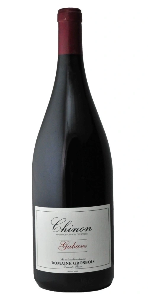 Rotweinflasche mit Etikett: Chinon Gabare, Domaine Grosbois